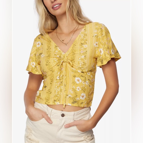 O'Neill Tops - O’Neil Karly Printed Drawstring Top size small